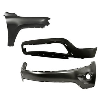 Sherman® - 3-Piece (Front Upper and Lower Bumper Cover, Front Passenger Side Fender) (Value Line)