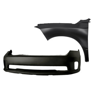Sherman® - 2-Piece (Front Bumper Cover, Front Driver Side Fender) (CAPA Certified)