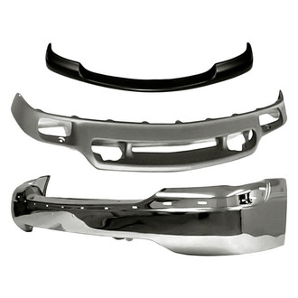 Sherman® - 3-Piece (Front Bumper Face Bar, Front Bumper Air Deflector, Front Upper Bumper Cover) (Value Line)