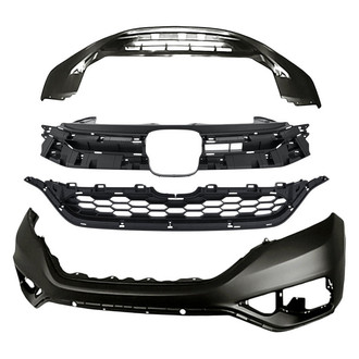 Sherman® - 4-Piece (Front Upper and Lower Bumper Cover, Upper and Lower Grille) (Value Line)