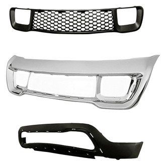 Sherman® - 3-Piece (Front Lower Bumper Cover, Front Bumper Grille, Grille Frame) (CAPA Certified)
