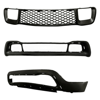 Sherman® - 3-Piece (Front Lower Bumper Cover, Front Bumper Grille, Grille Frame) (CAPA Certified)