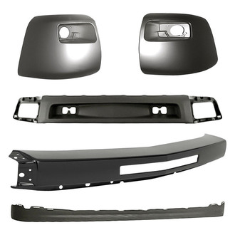 Sherman® - 5-Piece (Front Bumper Face Bar, Front Bumper Air Deflector, Front Bumper Deflector Extension, Front Inner and Outer Bumper End) (Value Line)