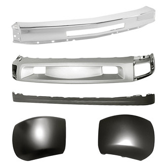 Sherman® - 5-Piece (Front Bumper Face Bar, Front Bumper Air Deflector, Front Bumper Deflector Extension, Front Inner and Outer Bumper End) (Value Line)