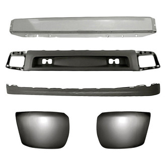 Sherman® BNDL-228883 - 5-Piece (Front Bumper Reinforcement, Front Bumper Air Deflector, Front Bumper Deflector Extension, Front Inner and Outer Bumper End) (Value Line)