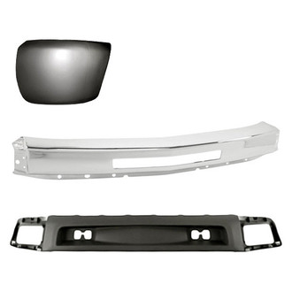 Sherman® - 3-Piece (Front Bumper Face Bar, Front Bumper Air Deflector, Front Driver Side Bumper End) (Value Line)