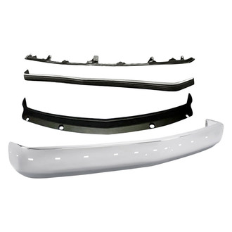 Sherman® - 4-Piece (Front Bumper Face Bar, Front Bumper Valance, Front Center Bumper Impact Strip, Front Center Bumper Filler) (Value Line)