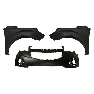 Sherman® - 3-Piece (Front Upper Bumper Cover, Front Driver and Passenger Side Fender) (Value Line)