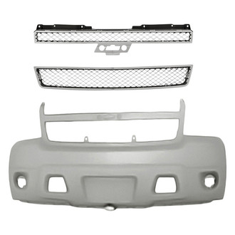 Sherman® - 3-Piece (Front Bumper Cover, Upper and Lower Grille) (Value Line)