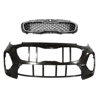 Sherman® - 2-Piece (Front Bumper Cover, Grille) (CAPA Certified)