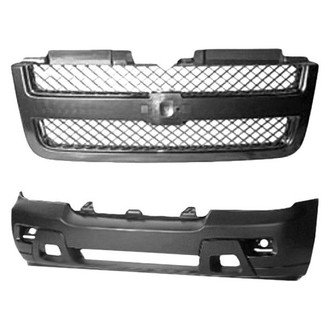 Sherman® BNDL-232558 - 2-Piece (Front Bumper Cover, Grille) (Value Line)