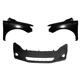 Sherman® BNDL-242239 - 3-Piece (Front Bumper Cover, Driver and Passenger Side Fender) (Value Line)