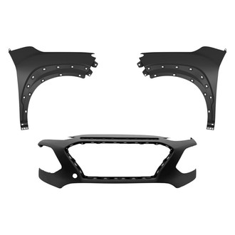 Sherman® - 3-Piece (Front Bumper Cover, Driver and Passenger Side Fender) (CAPA Certified)