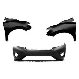 Sherman® - 3-Piece (Front Bumper Cover, Driver and Passenger Side Fender) (CAPA Certified)