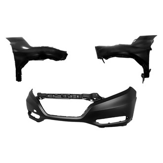 Sherman® - 3-Piece (Front Bumper Cover, Driver and Passenger Side Fender) (CAPA Certified)