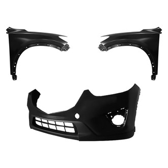 Sherman® - 3-Piece (Front Bumper Cover, Driver and Passenger Side Fender) (CAPA Certified)