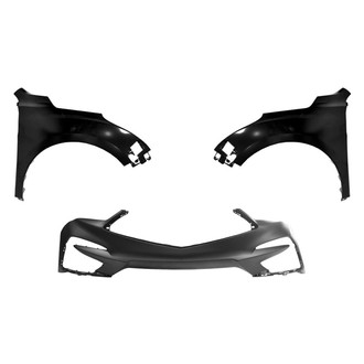 Sherman® - 3-Piece (Front Bumper Cover, Driver and Passenger Side Fender) (CAPA Certified)