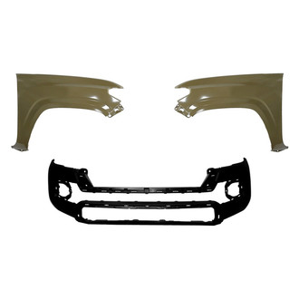 Sherman® - 3-Piece (Front Bumper Cover, Driver and Passenger Side Fender) (CAPA Certified)