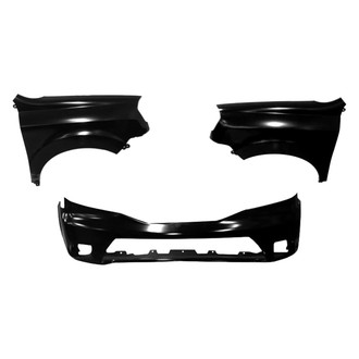 Sherman® - 3-Piece (Front Bumper Cover, Driver and Passenger Side Fender) (CAPA Certified)