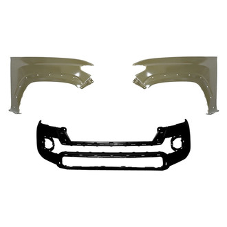 Sherman® - 3-Piece (Front Bumper Cover, Driver and Passenger Side Fender) (CAPA Certified)