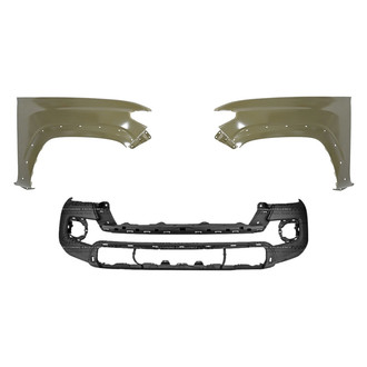 Sherman® - 3-Piece (Front Bumper Cover, Driver and Passenger Side Fender) (CAPA Certified)