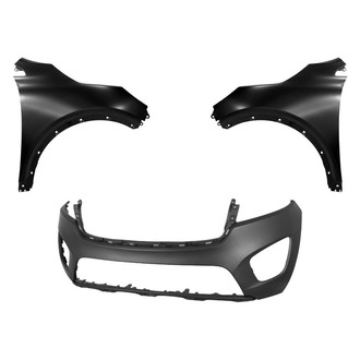 Sherman® - 3-Piece (Front Bumper Cover, Driver and Passenger Side Fender) (CAPA Certified)