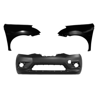 Sherman® - 3-Piece (Front Bumper Cover, Driver and Passenger Side Fender) (CAPA Certified)