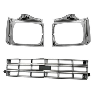 Sherman® - 3-Piece (Grille, Driver and Passenger Side Headlight Bezel) (Standard Line)
