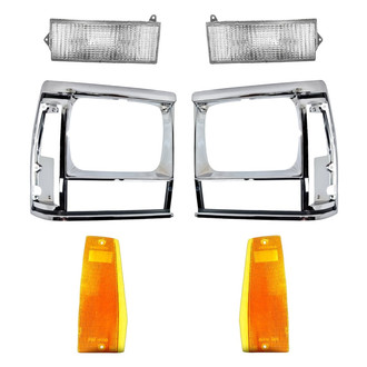 Sherman® - 6-Piece (Front Driver and Passenger Side Turn Signal/Parking Light, Driver and Passenger Side Headlight Bezel, Front Driver and Passenger Side Turn Signal/Corner Light) (Standard Line)