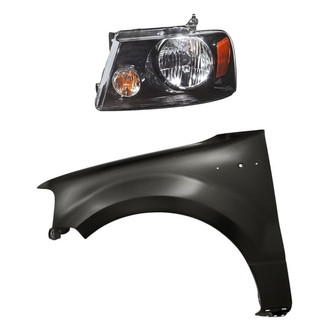 Sherman® - 2-Piece Kit (Driver Side Headlight, Front Driver Side Fender) (CAPA Certified)