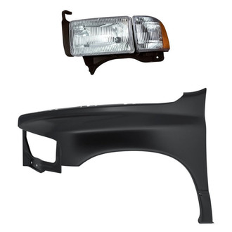 Sherman® - 2-Piece Kit (Driver Side Headlight, Front Driver Side Fender) (CAPA Certified)