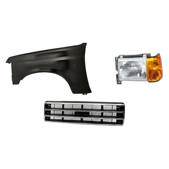 Sherman® - 3-Piece Kit (Driver Side Headlight, Grille, Front Driver Side Fender) (Standard Line)