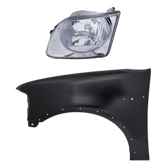 Sherman® - 2-Piece Kit (Driver Side Headlight, Front Driver Side Fender) (CAPA Certified)