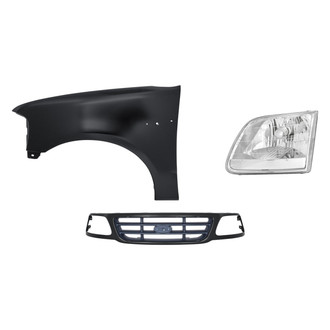 Sherman® - 3-Piece Kit (Driver Side Headlight, Grille, Front Driver Side Fender) (Standard Line)