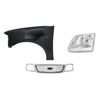 Sherman® - 3-Piece Kit (Driver Side Headlight, Grille, Front Driver Side Fender) (Standard Line)