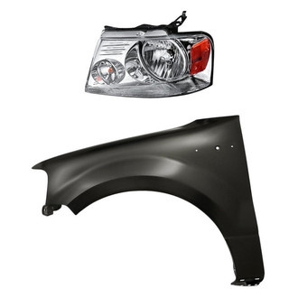 Sherman® - 2-Piece Kit (Driver Side Headlight, Front Driver Side Fender) (Standard Line)