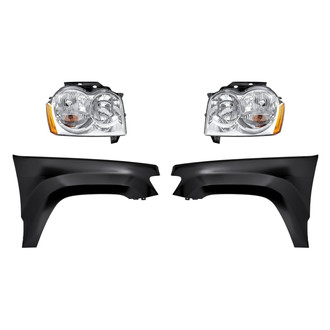 Sherman® - 4-Piece Kit (Driver and Passenger Side Headlights, Driver and Passenger Side Fenders) (Standard Line)