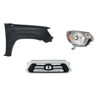 Sherman® - 3-Piece Kit (Passenger Side Headlight, Grille, Front Passenger Side Fender) (Standard Line)
