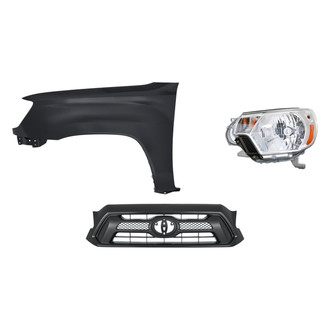 Sherman® - 3-Piece Kit (Driver Side Headlight, Grille, Front Driver Side Fender) (Standard Line)