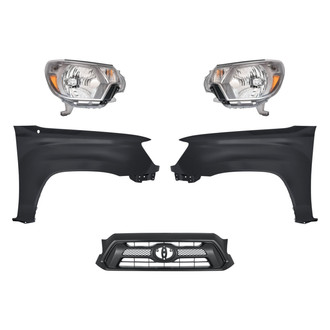 Sherman® - 5-Piece Kit (Driver and Passenger Side Headlights, Grille, Driver and Passenger Side Fenders) (Standard Line)