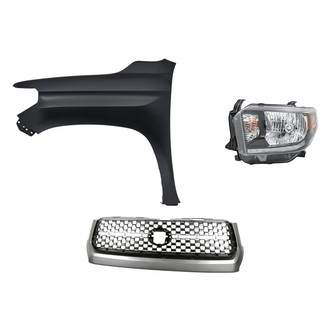 Sherman® - 3-Piece Kit (Driver Side Headlight, Grille, Front Driver Side Fender) (Standard Line)