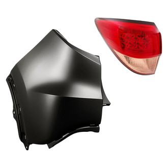 Sherman® - Replacement 2-Piece Kit (Driver Side Outer Tail Light, Rear Driver Side Outer Bumper End) (Standard Line)