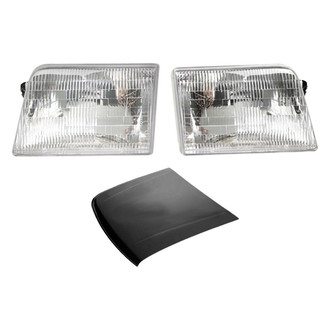 Sherman® - 3-Piece Kit (Driver and Passenger Side Headlights, Hood Panel) (Value Line)