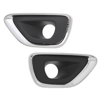 Sherman® - Front Driver and Passenger Side Fog Light Bezel Set (Value Line)