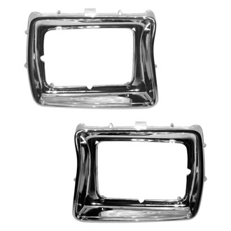 Sherman® - Driver and Passenger Side Headlight Bezel Set (Value Line)