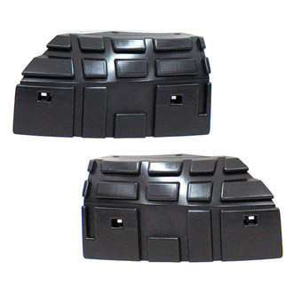 Sherman® - Front Upper Outer Driver and Passenger Side Bumper Cover Support Bracket Set (CAPA Certified)