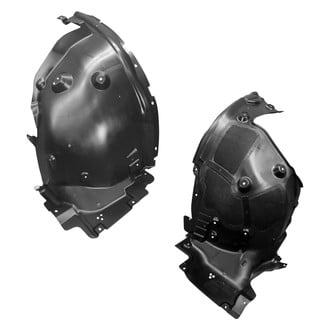 Sherman® - Front Rearward Driver and Passenger Side Fender Liner Rear Section Set (CAPA Certified)