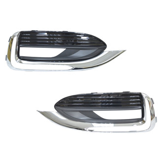 Sherman® - Front Driver and Passenger Side Fog Light Bezel Set (Value Line)