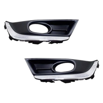 Sherman® - Front Driver and Passenger Side Fog Light Bezel Set (Value Line)