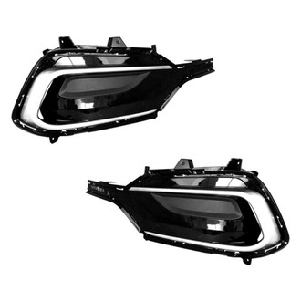 Sherman® - Front Driver and Passenger Side Fog Light Bezel Set (CAPA Certified)